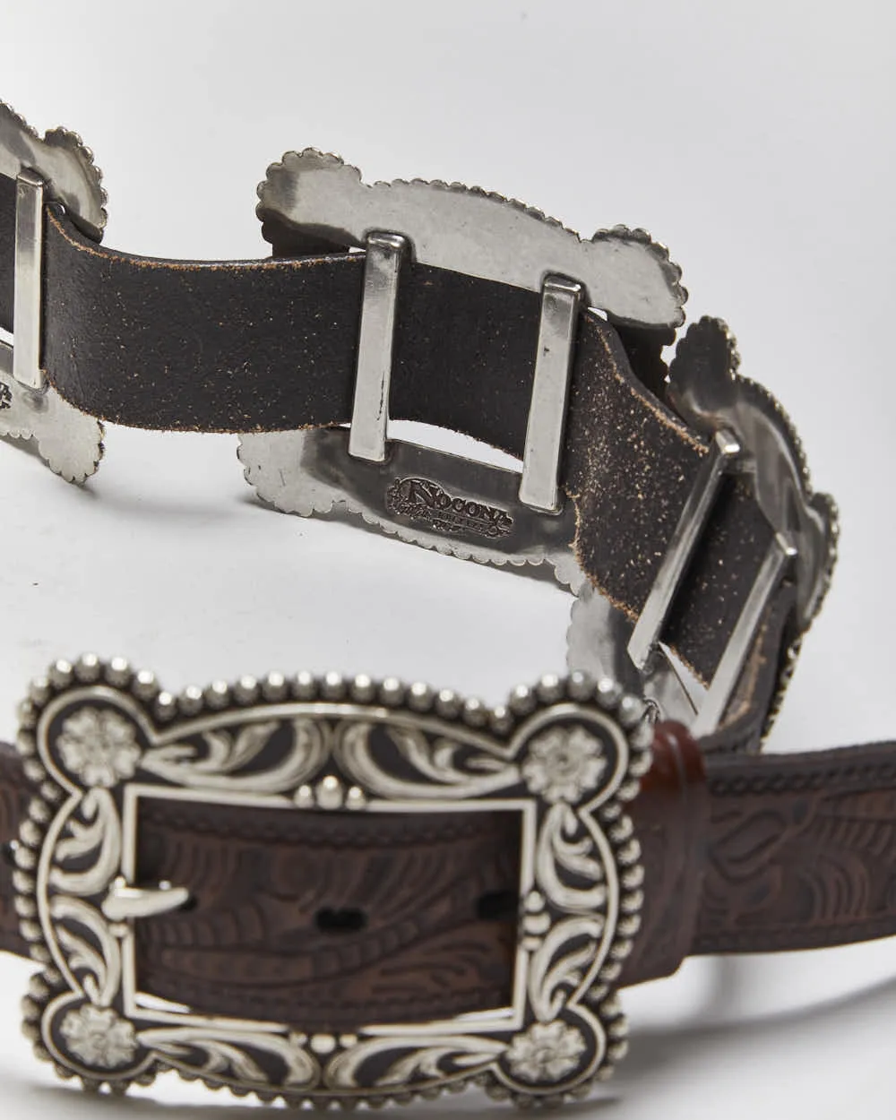 Vintage Nocona Multi Buckle Leather Belt - W33-W36 sold by Rokit product image thumbnail 5
