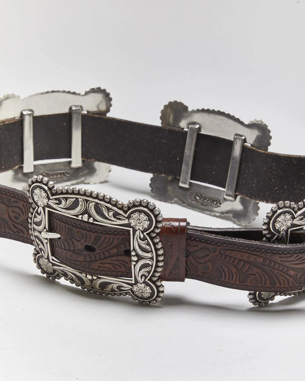 Vintage Nocona Multi Buckle Leather Belt - W33-W36 sold by Rokit product image thumbnail 4
