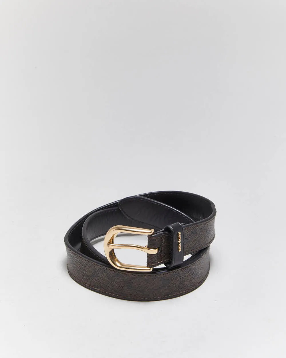 Vintage Coach Monogram Leather Belt - W28-W32 sold by Rokit