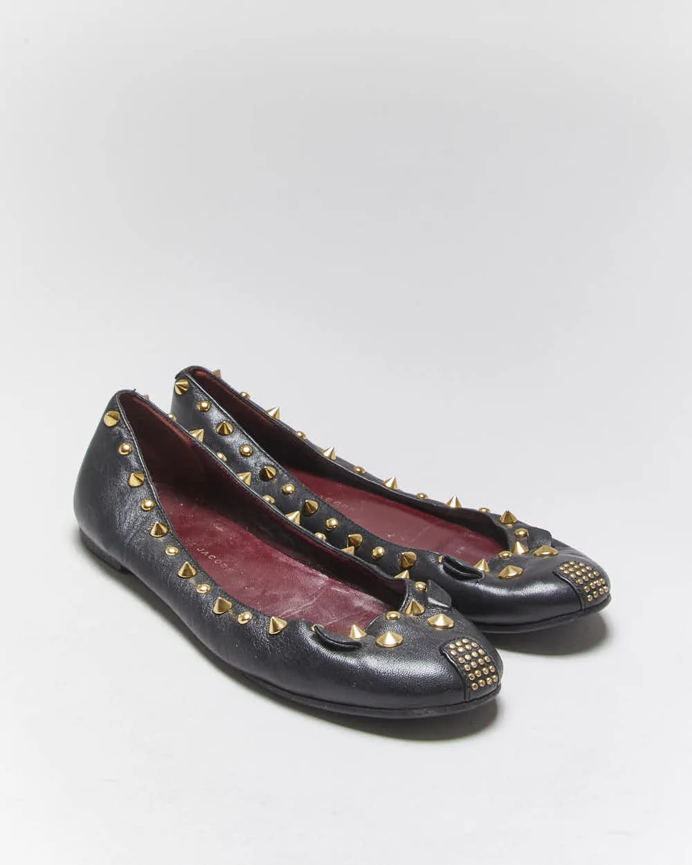 Marc By Marc Jacobs Leather Studded Ballet Flats - UK3 sold by Rokit