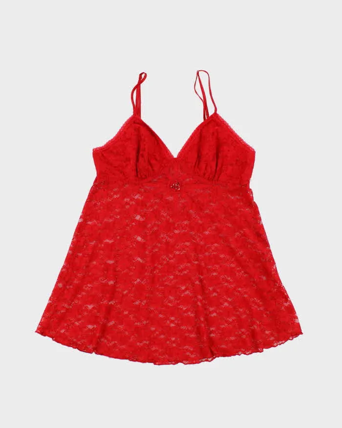 Vintage Y2k 00s Sentiments Lace Cami - S sold by Rokit