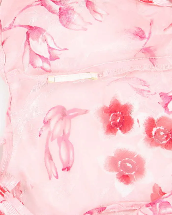 Vintage Y2k 00s Floral Sheer Tie Back Cami - L sold by Rokit product image thumbnail 5