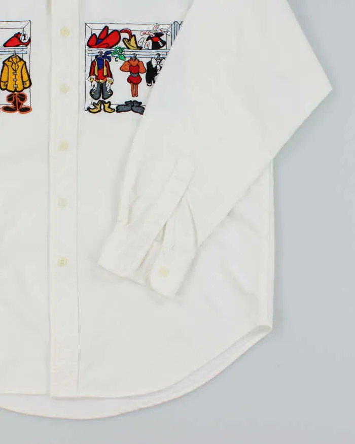 Vintage 90's Disney Embroidered Mickey Mouse Wardrobe White Shirt - M sold by Rokit product image thumbnail 4