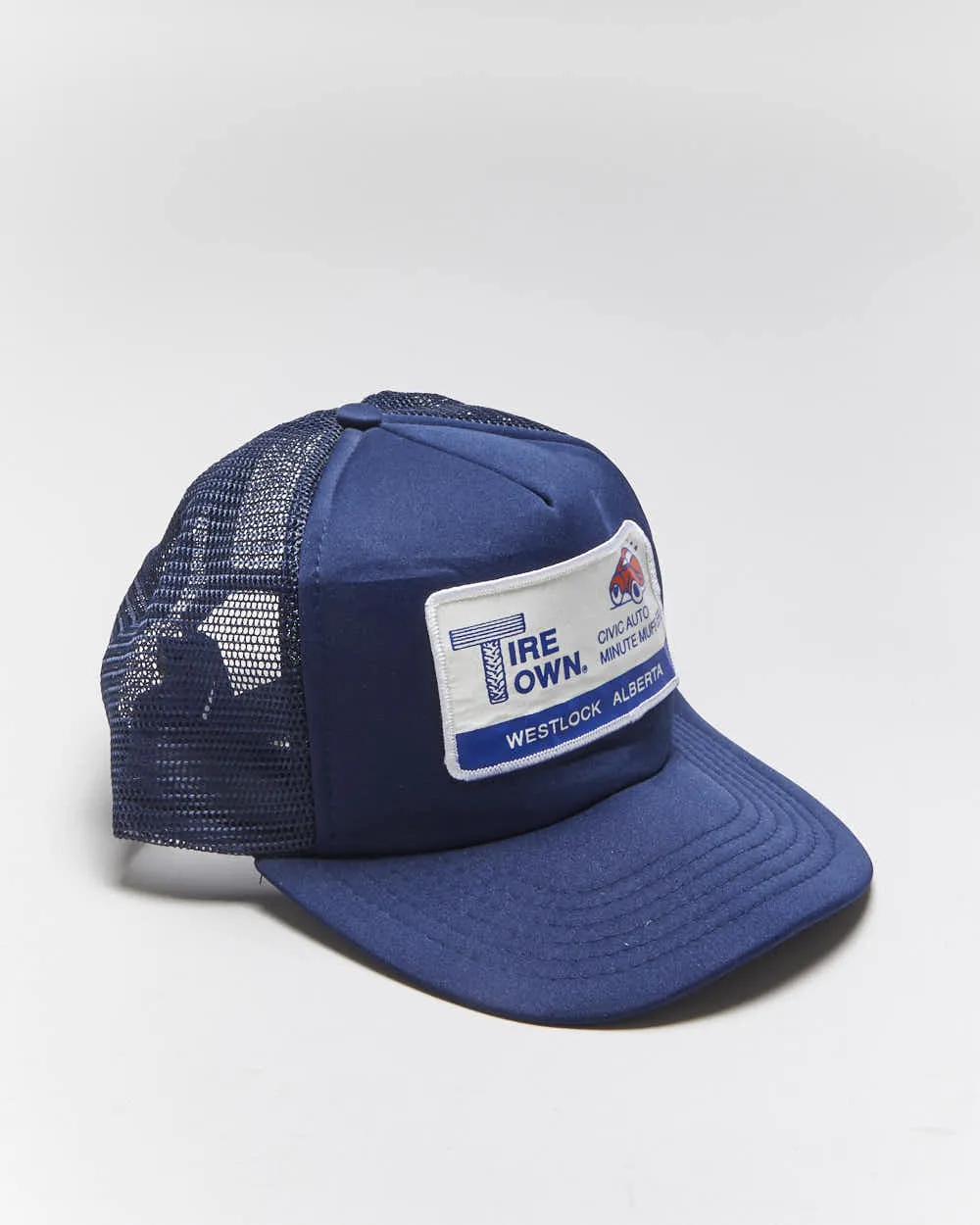 Vintage 90's Tire Store Patch Logo Trucker Cap - OS sold by Rokit