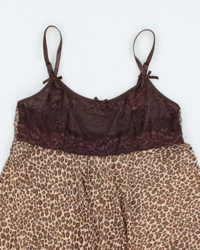Vintage Y2k 00s Leopard Print Mesh Slip Dress - M sold by Rokit product image thumbnail 3
