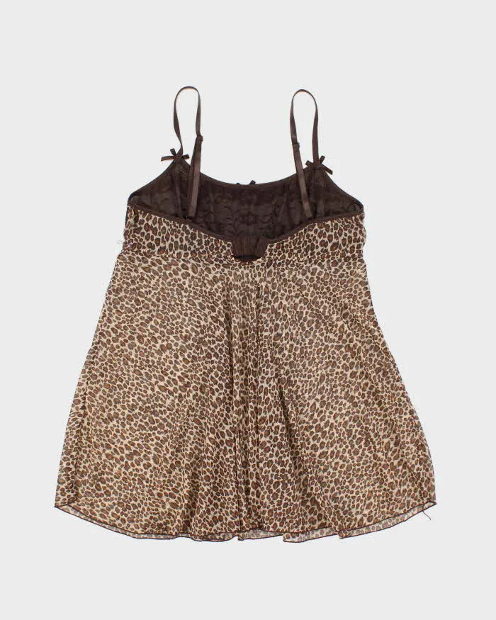 Vintage Y2k 00s Leopard Print Mesh Slip Dress - M sold by Rokit product image thumbnail 2