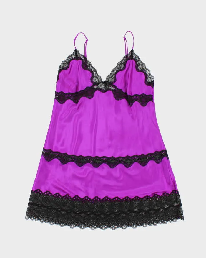 Victoria's Secret Purple Satin Lingerie Slip - L sold by Rokit