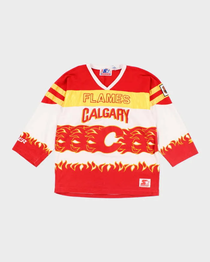 Men's 1990s Starter Flames Calgary Sports Jersey Shirt - XL sold by Rokit