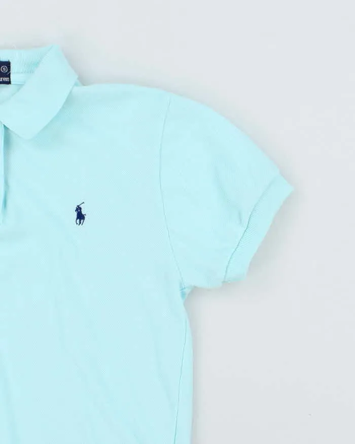 Vintage 1990s Polo by Ralph Lauren Robin's Egg Blue Collared T-Shirt - S sold by Rokit product image thumbnail 4