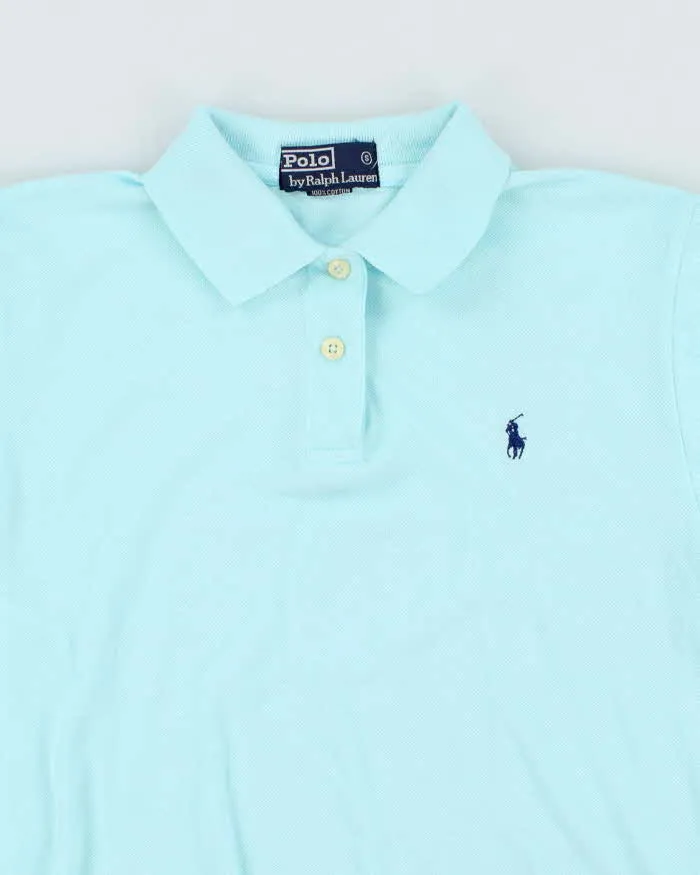 Vintage 1990s Polo by Ralph Lauren Robin's Egg Blue Collared T-Shirt - S sold by Rokit product image thumbnail 3