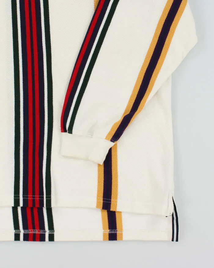 Vintage 90's Chaps by Ralph Lauren Striped Long Sleeve Polo Shirt - XL sold by Rokit product image thumbnail 4