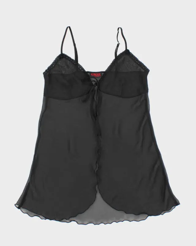Vintage 90s Rose Mesh Cami - M sold by Rokit