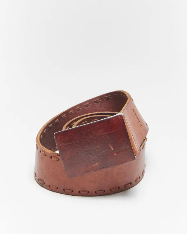 Vintage Y2k 00s Guess Chunky Leather Belt - W32-36 sold by Rokit