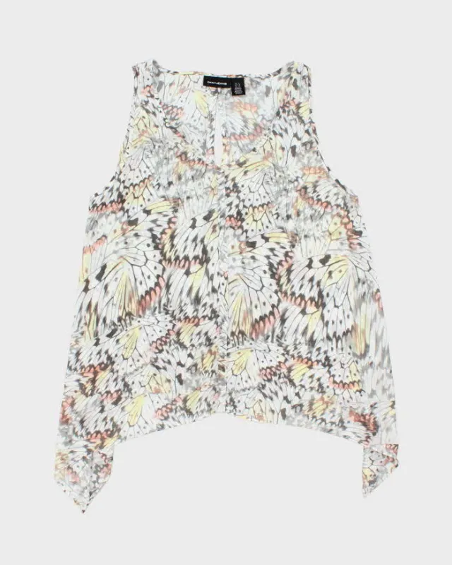 DKNY Jeans Monarch Wing Print Tunic Tank Top - XL sold by Rokit