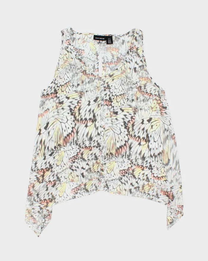 DKNY Jeans Monarch Wing Print Tunic Tank Top - XL sold by Rokit