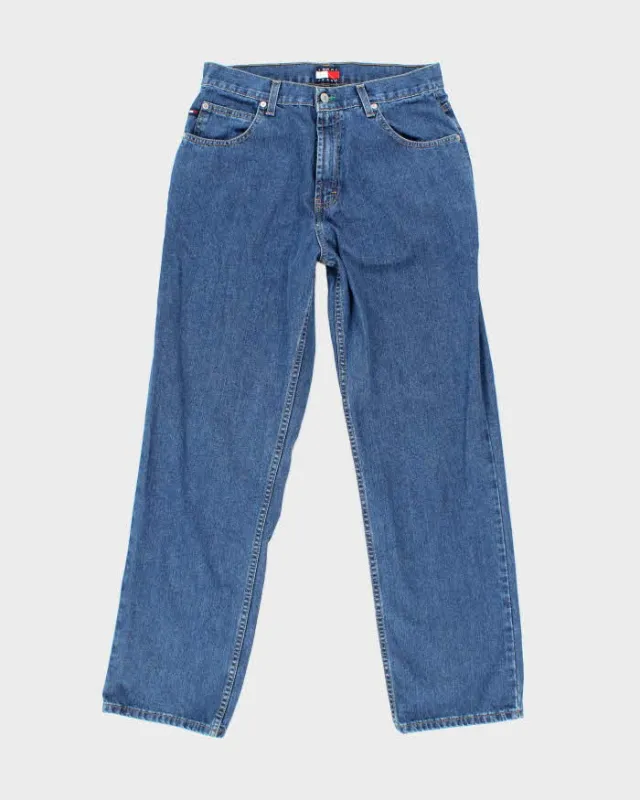 Vintage Tommy Hilfiger Dark Wash Baggy Fit Jeans - W31 L30 sold by Rokit