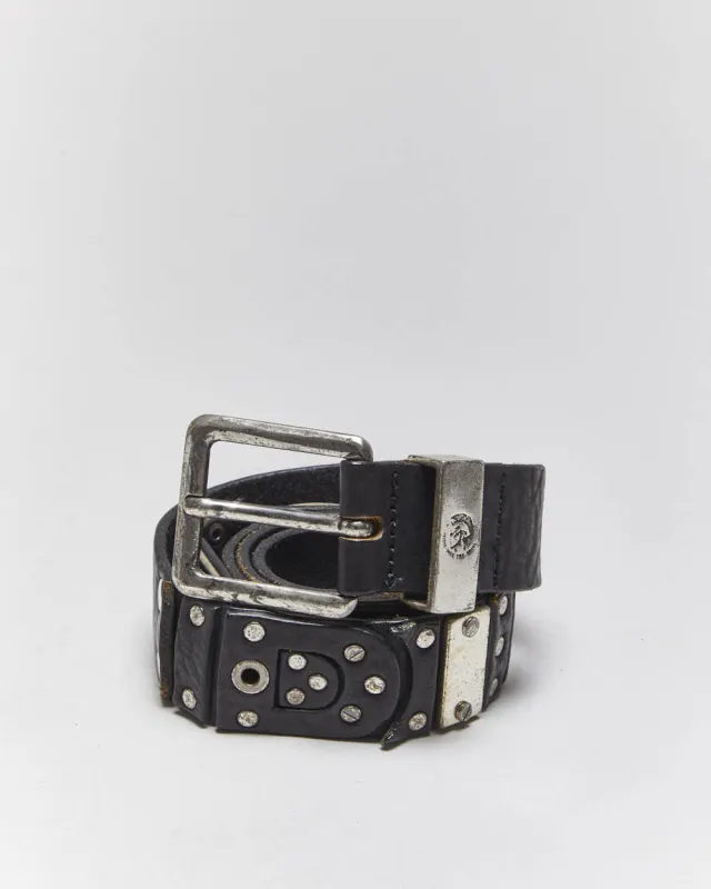 Vintage Y2k 00s Diesel Leather Belt - W33-W38 sold by Rokit