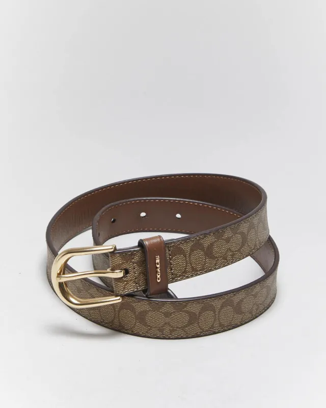 Vintage Y2k 00s Coach Leather Belt - W28-W31 sold by Rokit