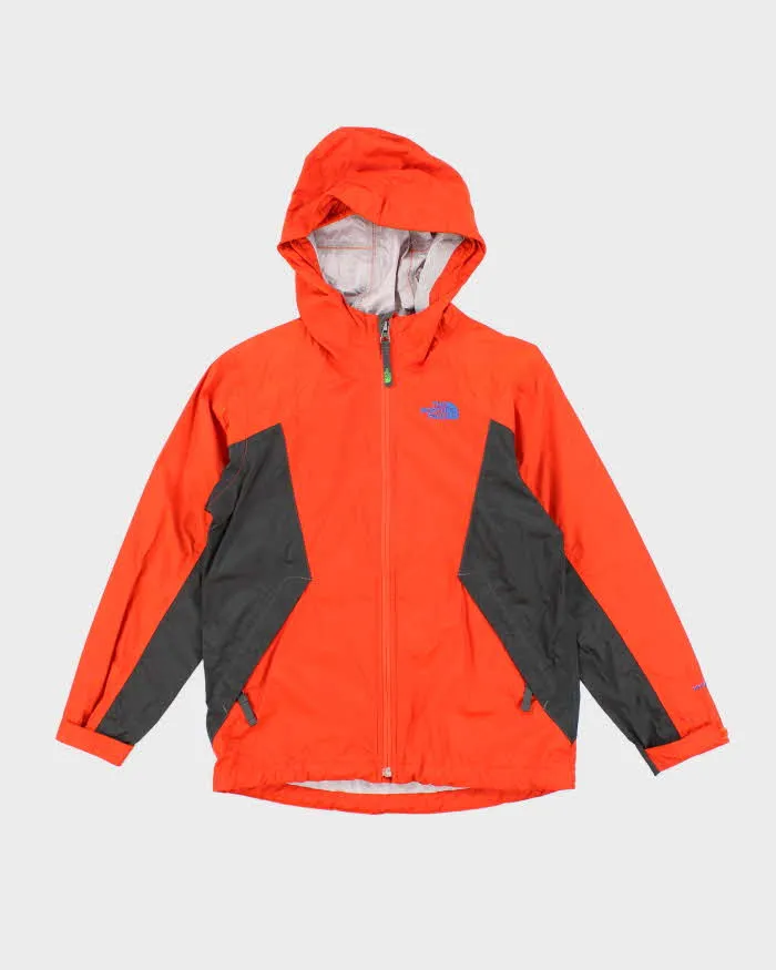 Boy's The North Face Orange and Black Hooded Windbreaker - M sold by Rokit