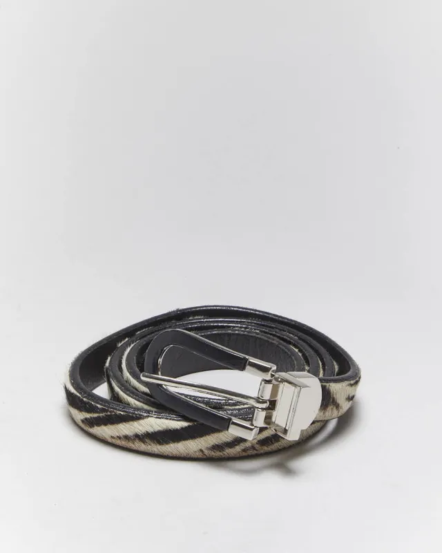 Vintage Animal Print Hide Leather Belt - W34-W38 sold by Rokit