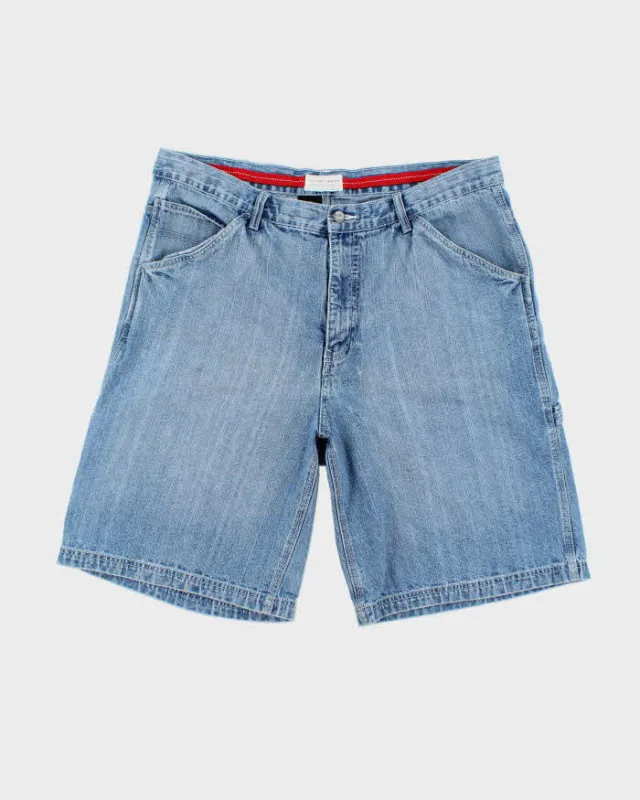 Vintage 2000's Cache Creek Wide Leg Light Wash Denim Cargo Shorts - W38 L11 sold by Rokit
