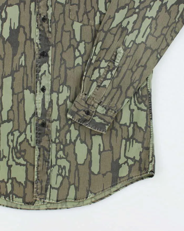 Vintage 90's L.L. Bean Tree Bark Camouflage Long Sleeve Shirt - L sold by Rokit product image thumbnail 4