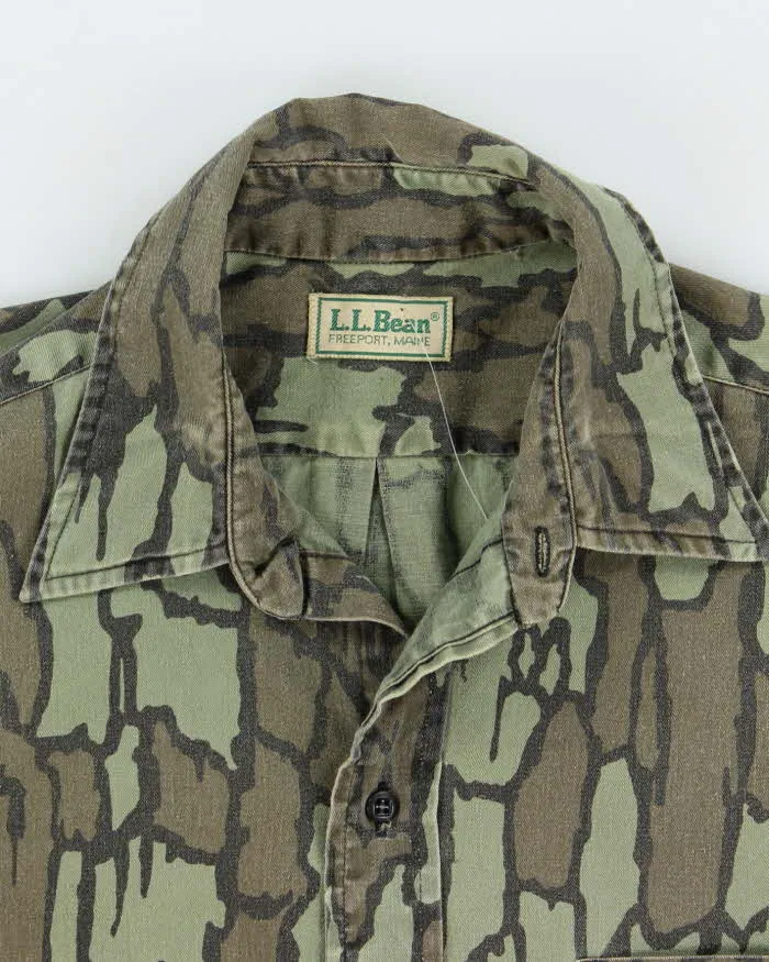 Vintage 90's L.L. Bean Tree Bark Camouflage Long Sleeve Shirt - L sold by Rokit product image thumbnail 5