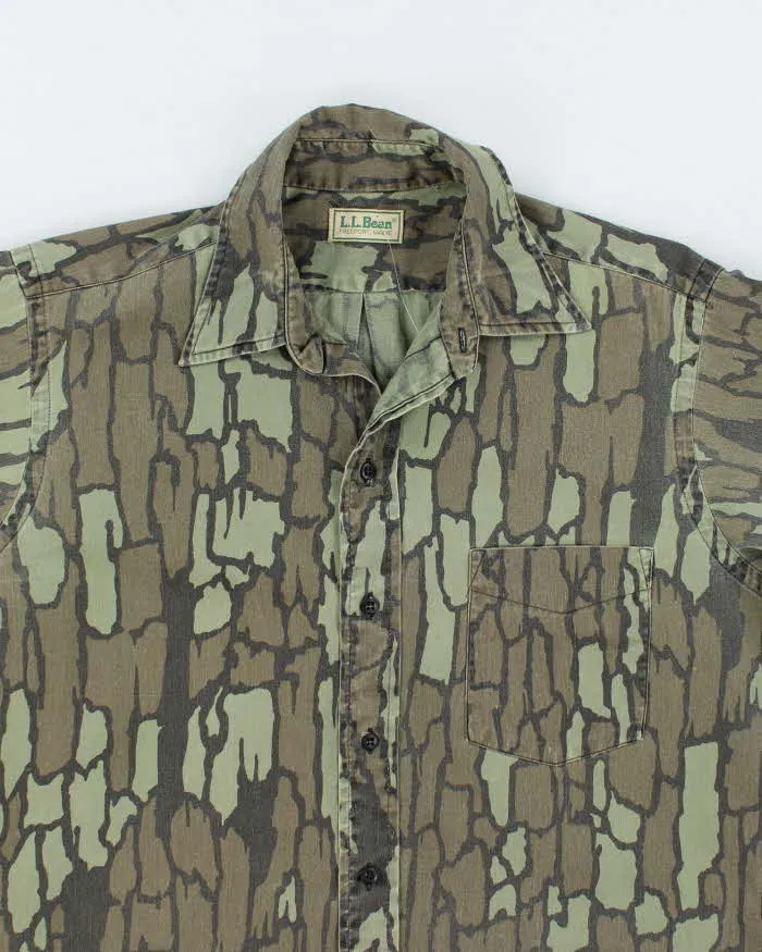 Vintage 90's L.L. Bean Tree Bark Camouflage Long Sleeve Shirt - L sold by Rokit product image thumbnail 3