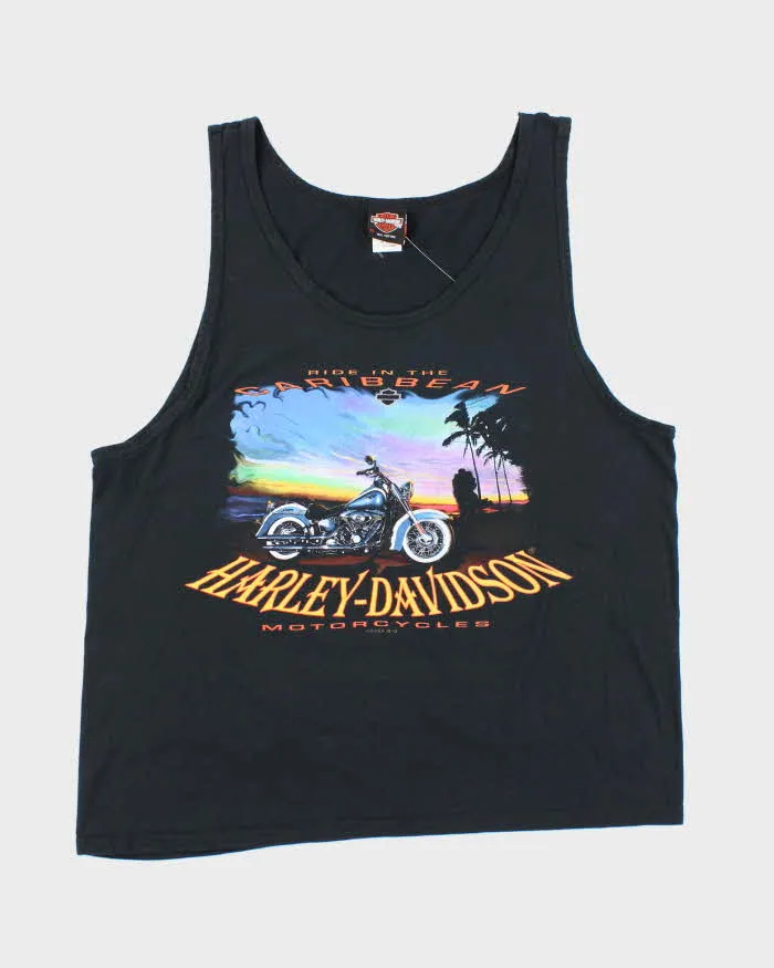 Vintage 2000's Harley Davidson Caribbean Biker Graphic Vest - XL sold by Rokit