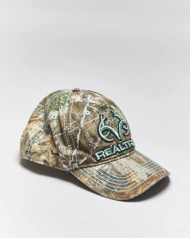 Vintage Y2K Real Tree Embroidered Camouflage Baseball Cap - OS sold by Rokit