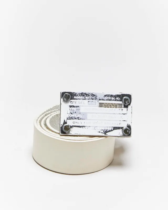 Vintage Y2k 00s Diesel Leather Belt - W30-W34 sold by Rokit