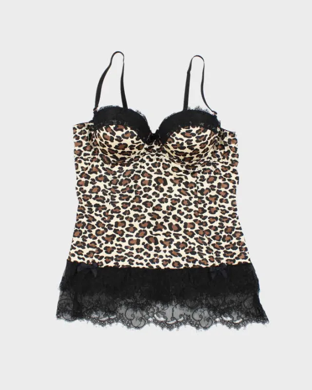 Vintage Y2k 00s Blush Leopard Print Cami - XS sold by Rokit