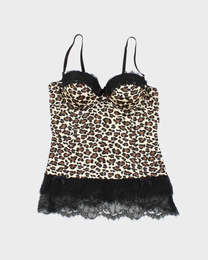 Vintage Y2k 00s Blush Leopard Print Cami - XS sold by Rokit