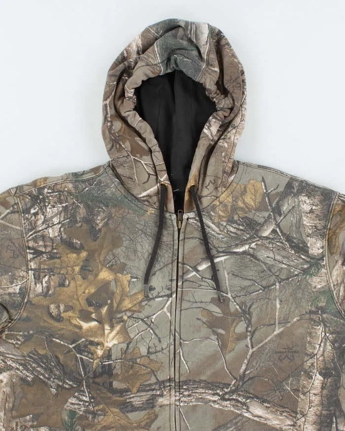 Vintage Carhartt Heavyweight Oversized Camouflage Zip Up Hoodie - L sold by Rokit product image thumbnail 3