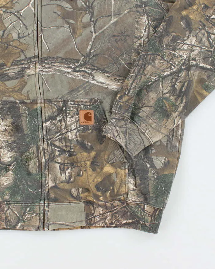 Vintage Carhartt Heavyweight Oversized Camouflage Zip Up Hoodie - L sold by Rokit product image thumbnail 4