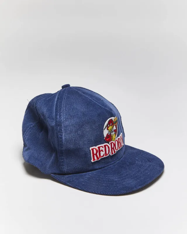 Vintage 90's Red Robin Embroidered Corduroy Snapback Cap - OS sold by Rokit