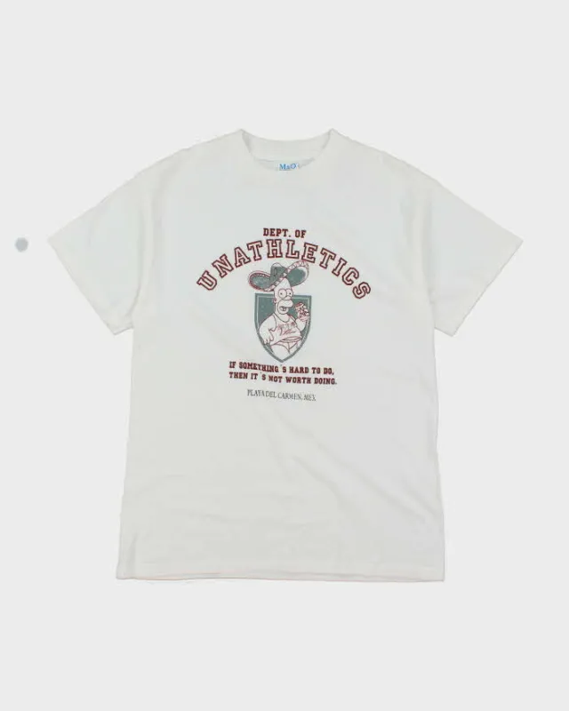 Vintage 2000's The Simpsons Dept. of Unathletics Graphic T-Shirt - M sold by Rokit