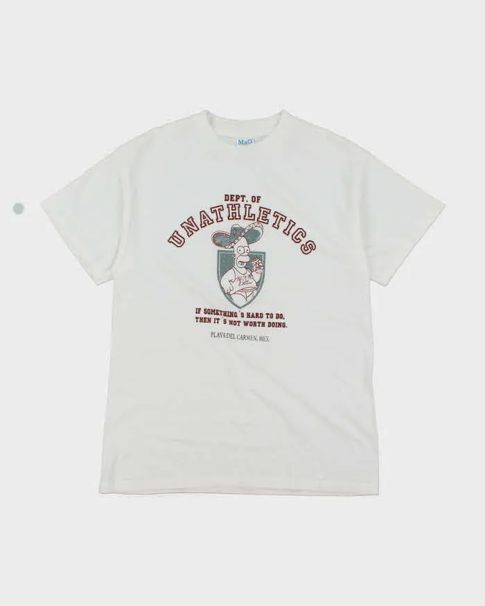 Vintage 2000's The Simpsons Dept. of Unathletics Graphic T-Shirt - M sold by Rokit