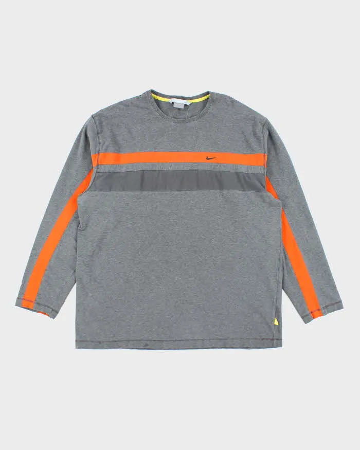 Men's Nike Grey Long Sleeve T-Shirt - XXL sold by Rokit