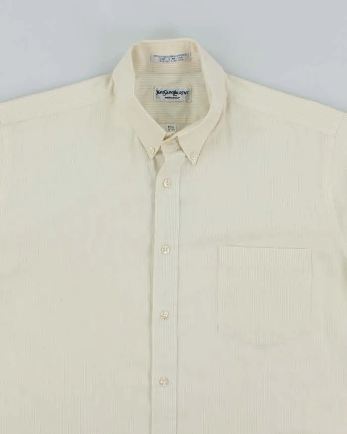 Vintage 90's Yves Saint Laurent Striped Long Sleeve Shirt - M sold by Rokit product image thumbnail 3