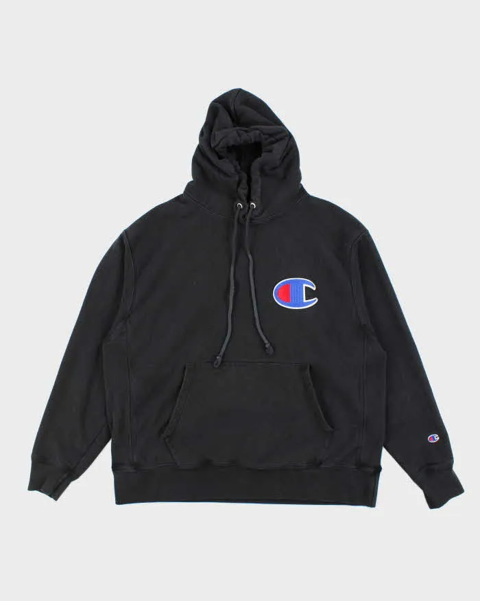 Vintage 2000's Champion Big Patch Logo Heavyweight Hoodie - L sold by Rokit