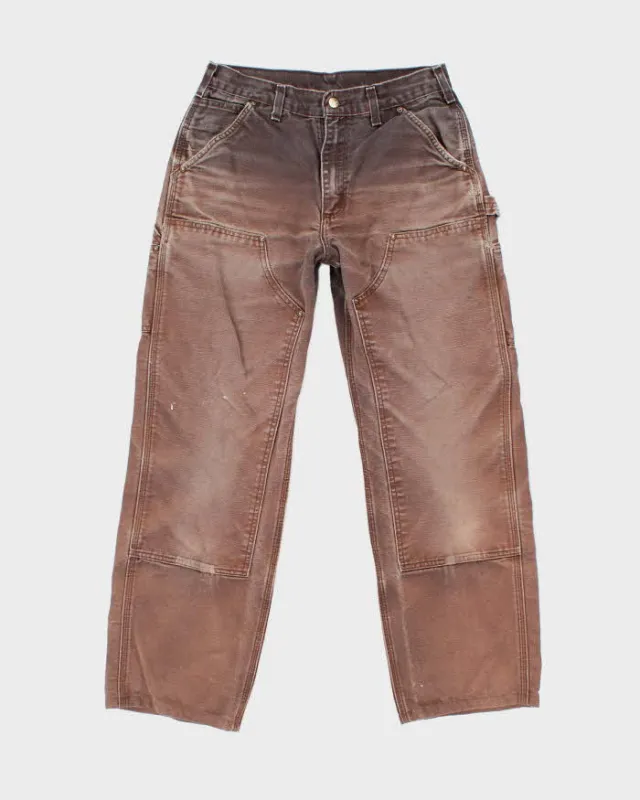 Vintage 2000's Carhartt Heavyweight Faded Double Knee Carpenter Trousers - W28 L27 sold by Rokit