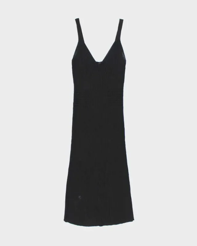 Guess Black Stretchy Bobycon Midi Dress LBD - L sold by Rokit