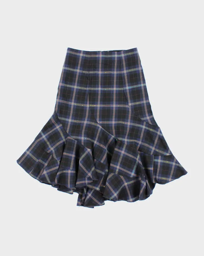 Vintage 00s Le Chateau Check Flare Hem Skirt - XS sold by Rokit