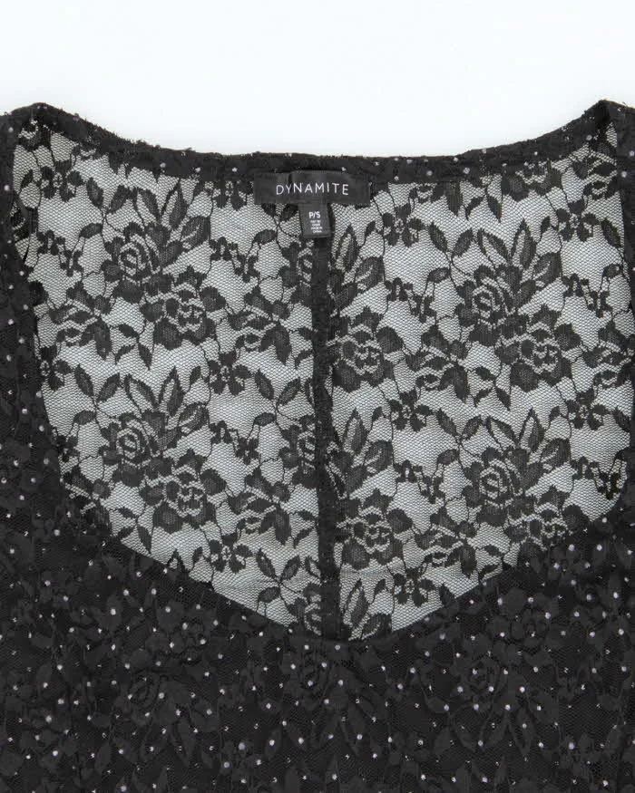 Vintage Y2k 00s Dynamite Polka Dot Lace Top - S sold by Rokit product image thumbnail 5