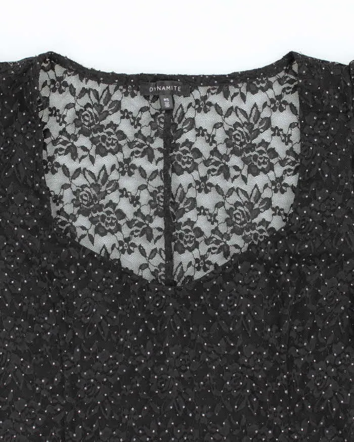 Vintage Y2k 00s Dynamite Polka Dot Lace Top - S sold by Rokit product image thumbnail 2