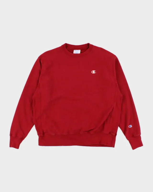 Men's Champion Red Sweatshirt - L sold by Rokit