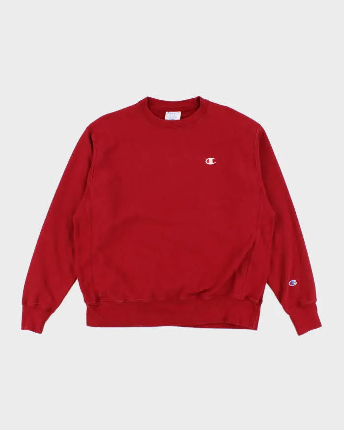 Men's Champion Red Sweatshirt - L sold by Rokit