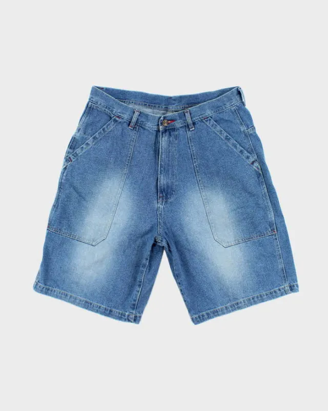 Vintage 2000's No Surrender Wide Leg Medium Wash Denim Shorts - W32 L10 sold by Rokit