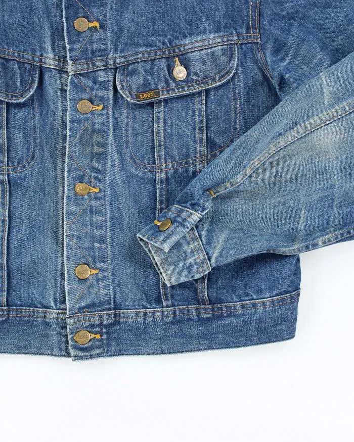 Vintage 80's Lee Dark Wash Heavyweight Denim Trucker Jacket - M sold by Rokit product image thumbnail 4